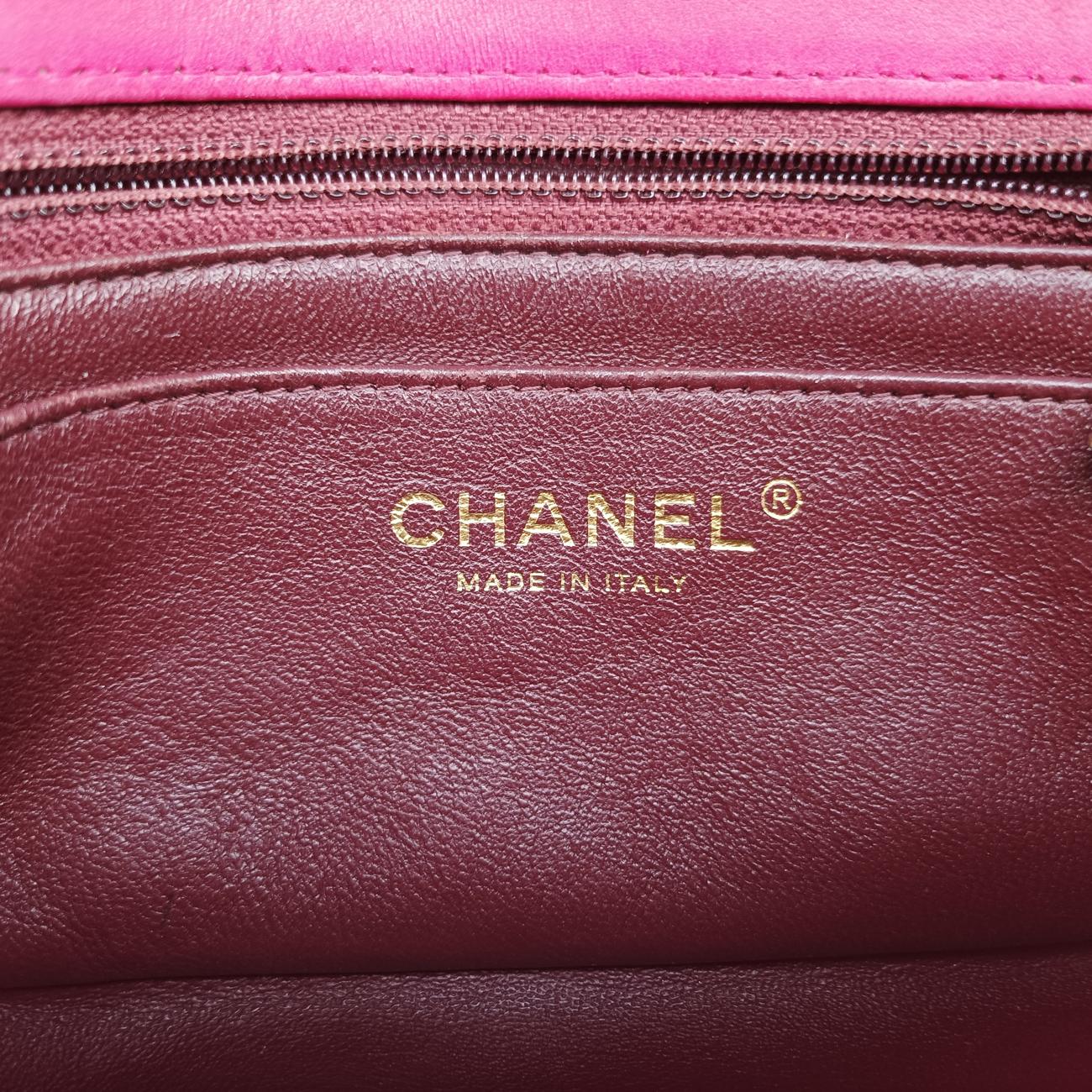 Pre-owned Chanel Matelasse Cotton Single Flap Rose fabric A92501 shoulderbag | stylenewstar