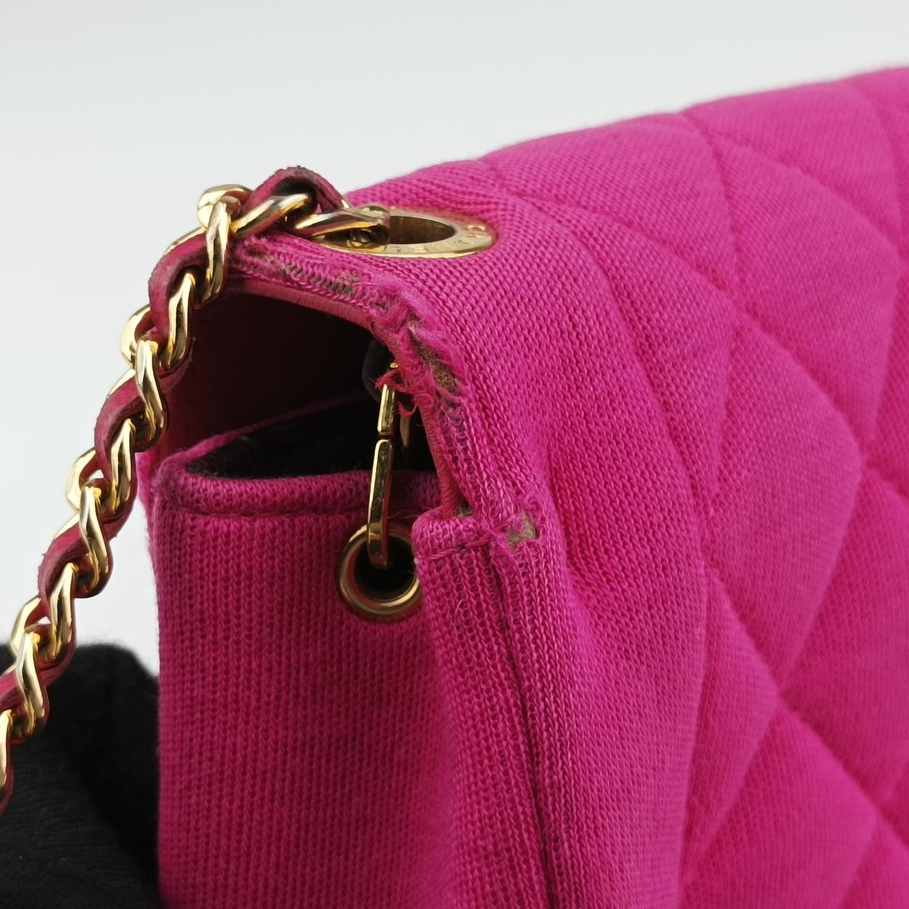 Pre-owned Chanel Matelasse Cotton Single Flap Rose fabric A92501 shoulderbag | stylenewstar