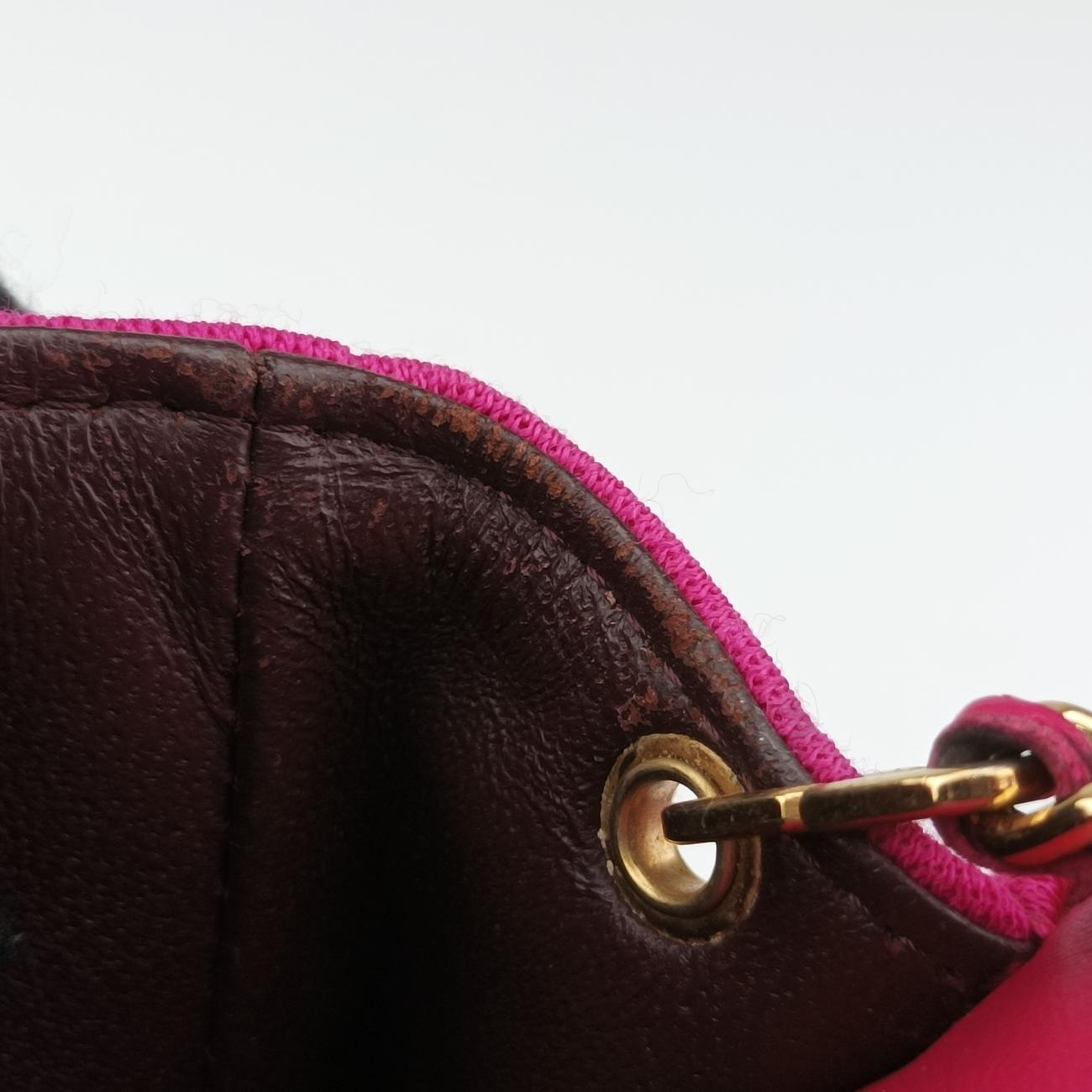 Pre-owned Chanel Matelasse Cotton Single Flap Rose fabric A92501 shoulderbag | stylenewstar