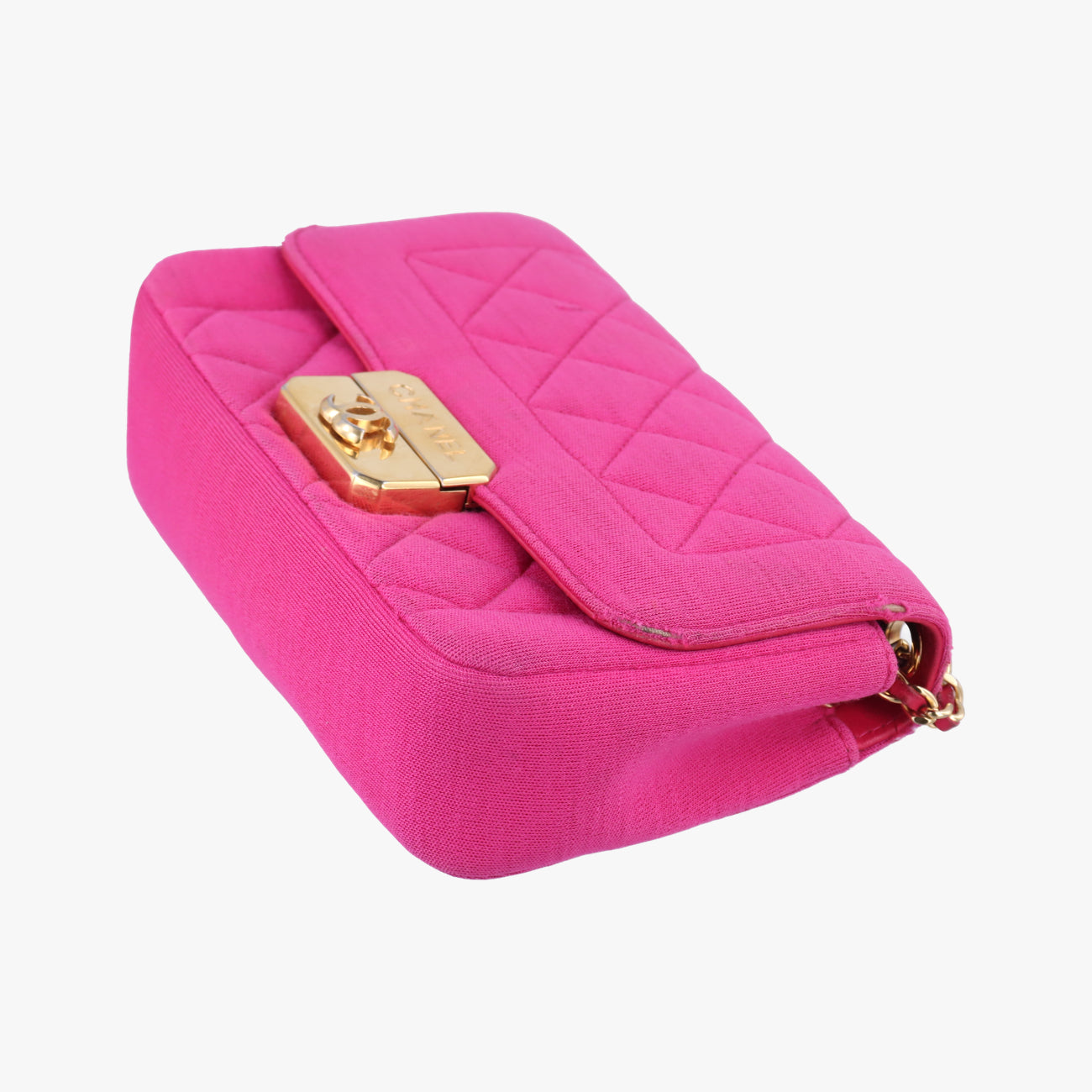 Pre-owned Chanel Matelasse Cotton Single Flap Rose fabric A92501 shoulderbag | stylenewstar