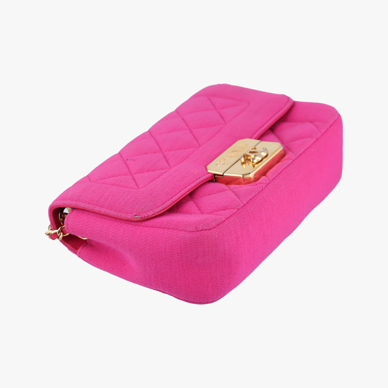 Pre-owned Chanel Matelasse Cotton Single Flap Rose fabric A92501 shoulderbag | stylenewstar