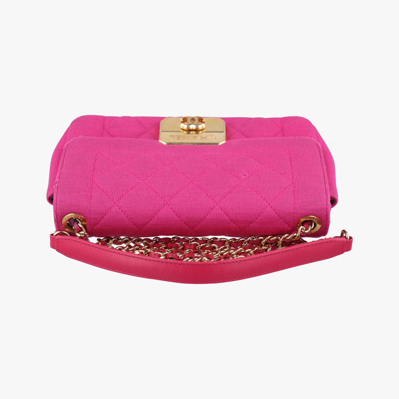 Pre-owned Chanel Matelasse Cotton Single Flap Rose fabric A92501 shoulderbag | stylenewstar