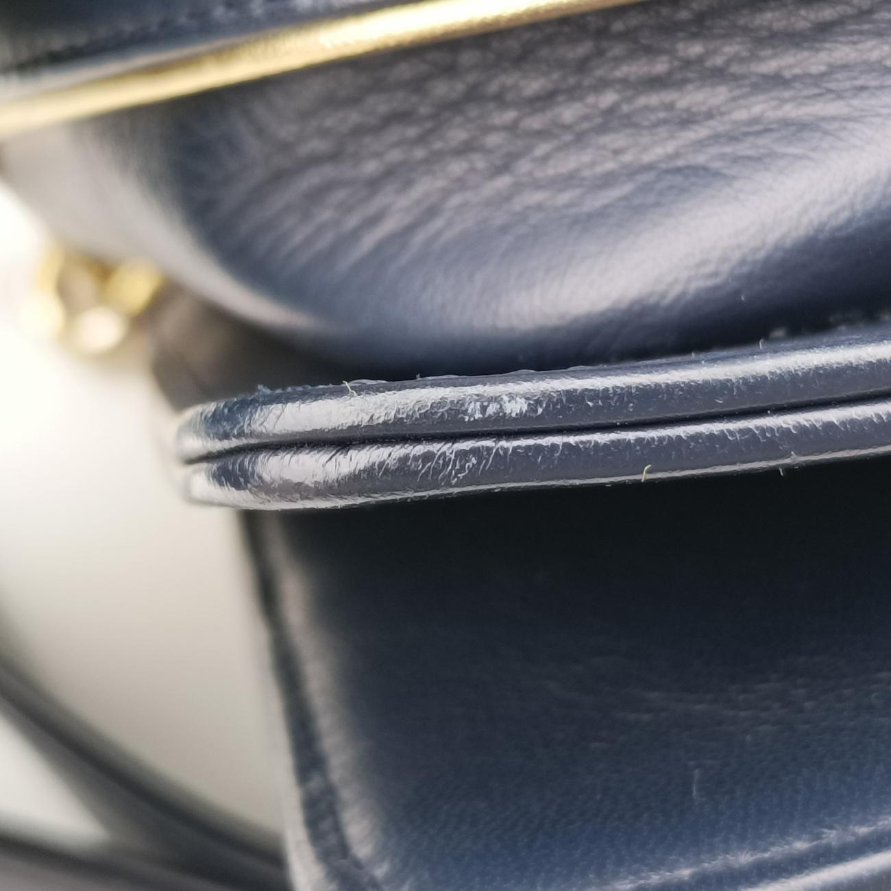 Pre-owned Chanel BOY CHANEL Blue leather A90181 shoulderbag | stylenewstar