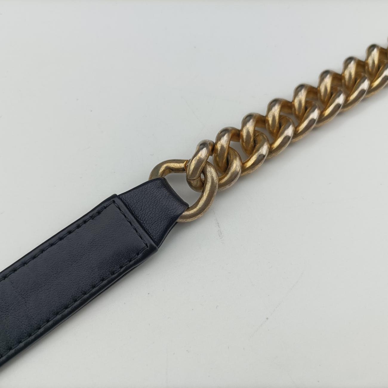 Pre-owned Chanel BOY CHANEL Blue leather A90181 shoulderbag | stylenewstar