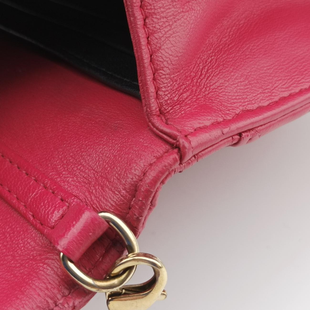 Pre-owned Christian Dior Cannage New Lock Red lambskin  shoulderbag | stylenewstar