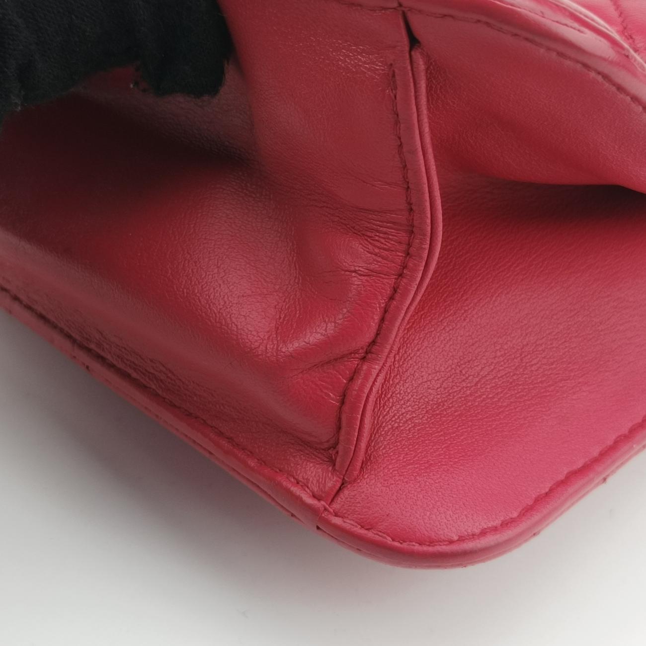 Pre-owned Christian Dior Cannage New Lock Red lambskin  shoulderbag | stylenewstar