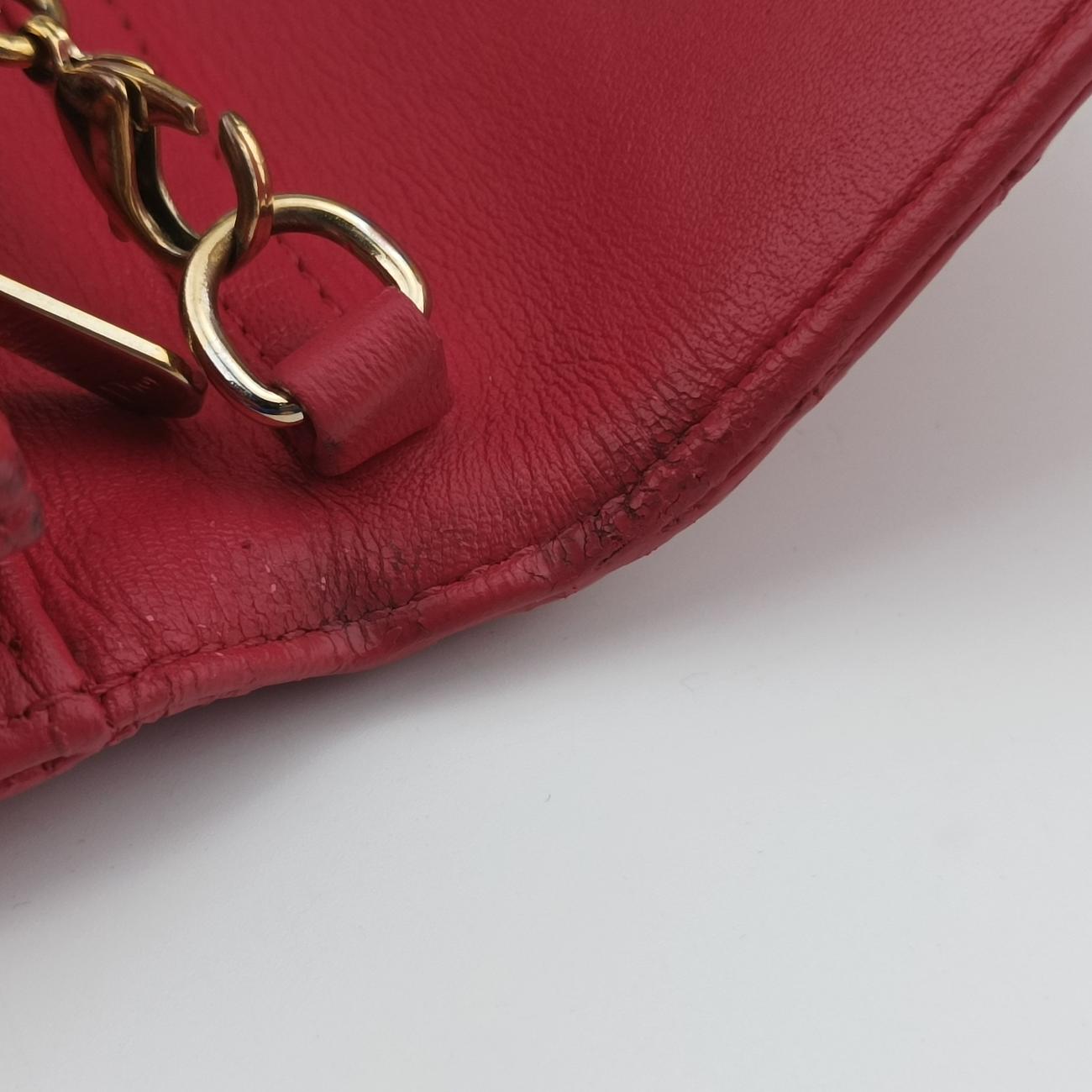 Pre-owned Christian Dior Cannage New Lock Red lambskin  shoulderbag | stylenewstar