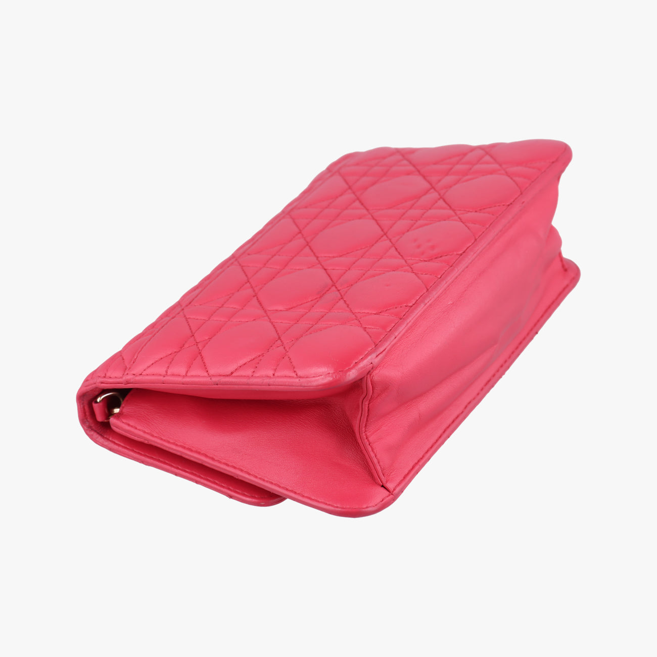 Pre-owned Christian Dior Cannage New Lock Red lambskin  shoulderbag | stylenewstar