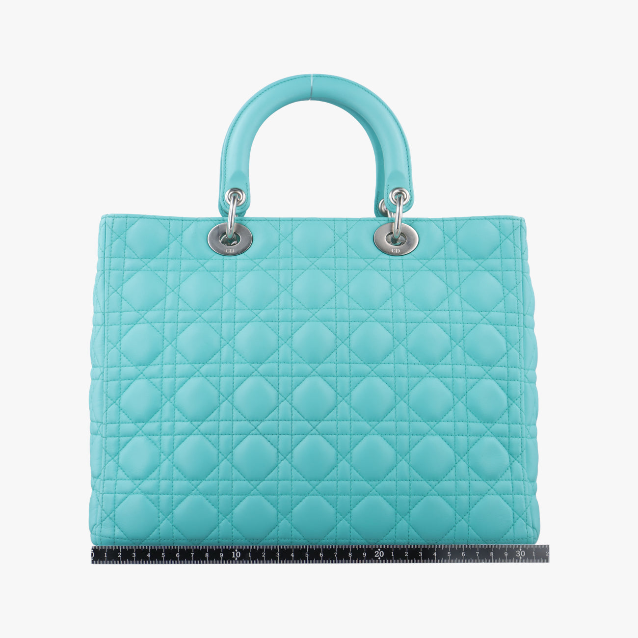 Pre-owned Christian Dior Lady Dior Blue lambskin  shoulderbag | stylenewstar