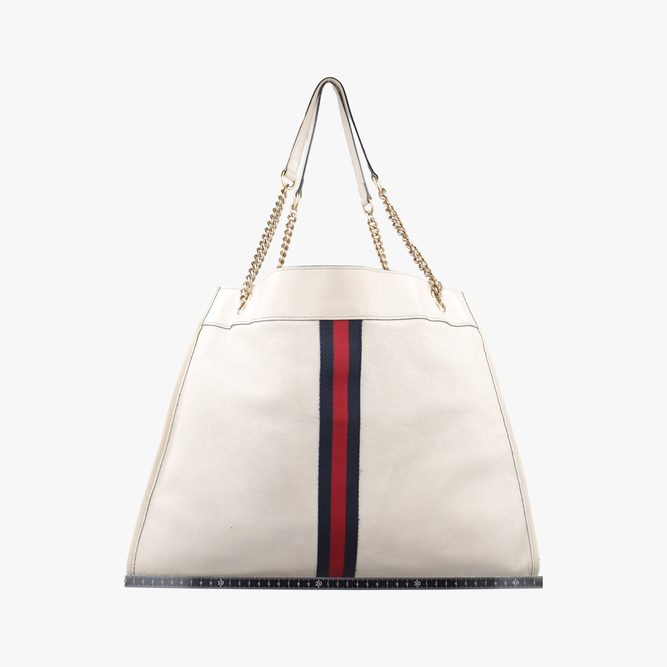 Pre-owned Gucci Rajah White×Black×Red Leather 537219 shoulderbag | stylenewstar