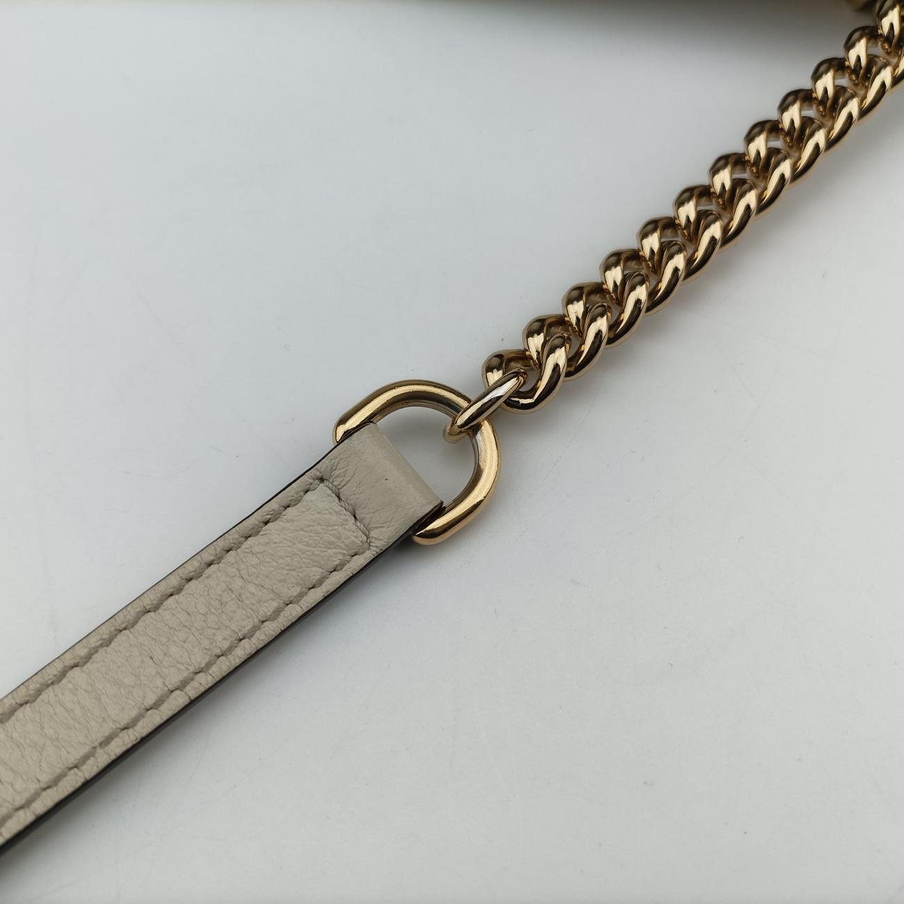 Pre-owned Gucci Rajah White×Black×Red Leather 537219 shoulderbag | stylenewstar