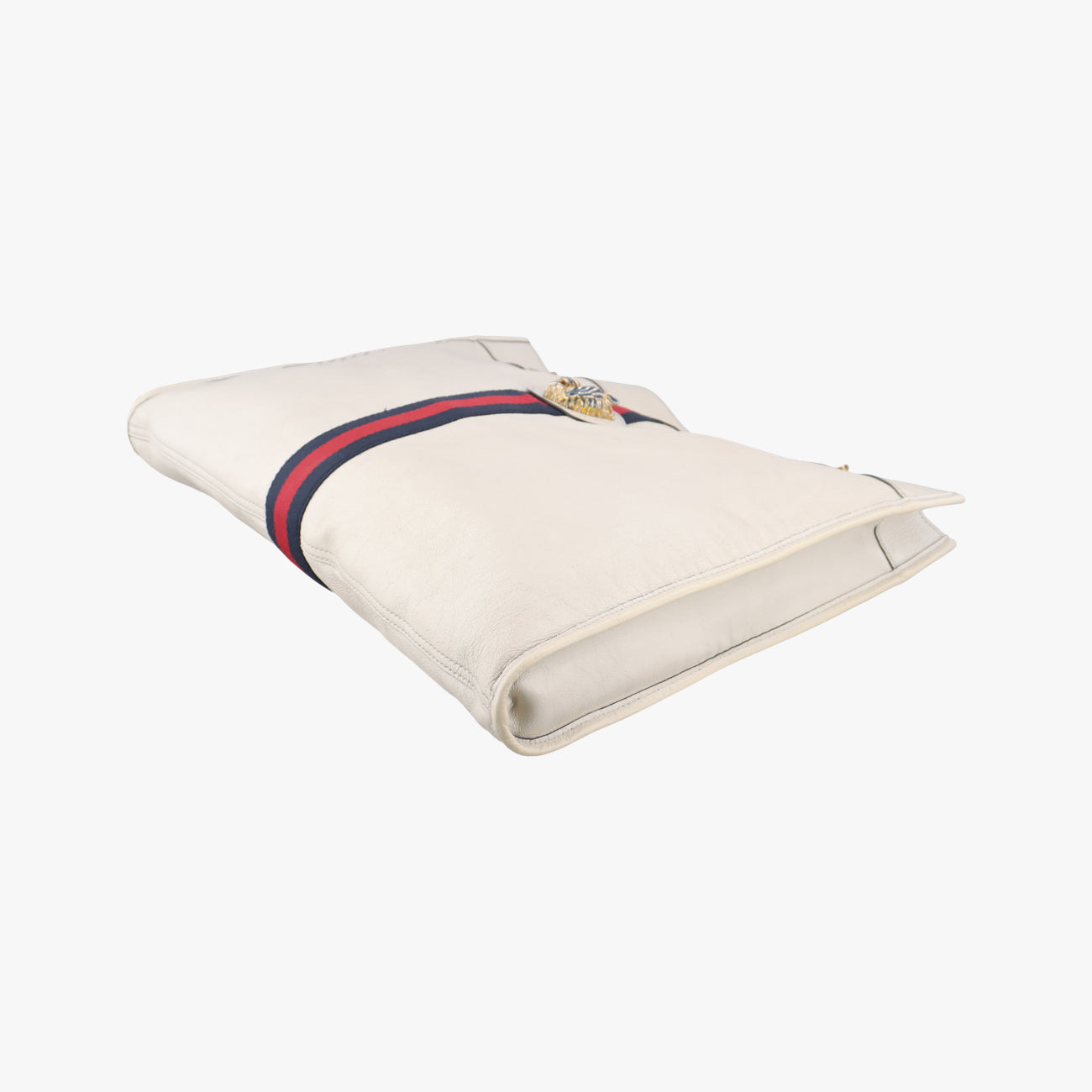 Pre-owned Gucci Rajah White×Black×Red Leather 537219 shoulderbag | stylenewstar