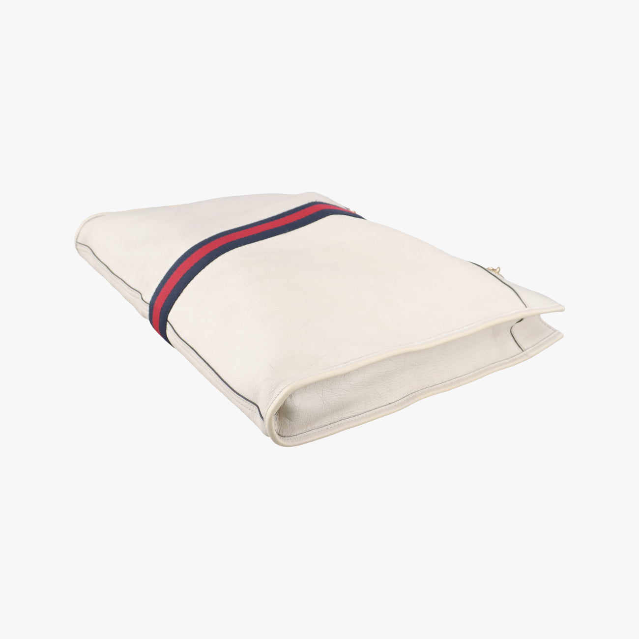 Pre-owned Gucci Rajah White×Black×Red Leather 537219 shoulderbag | stylenewstar