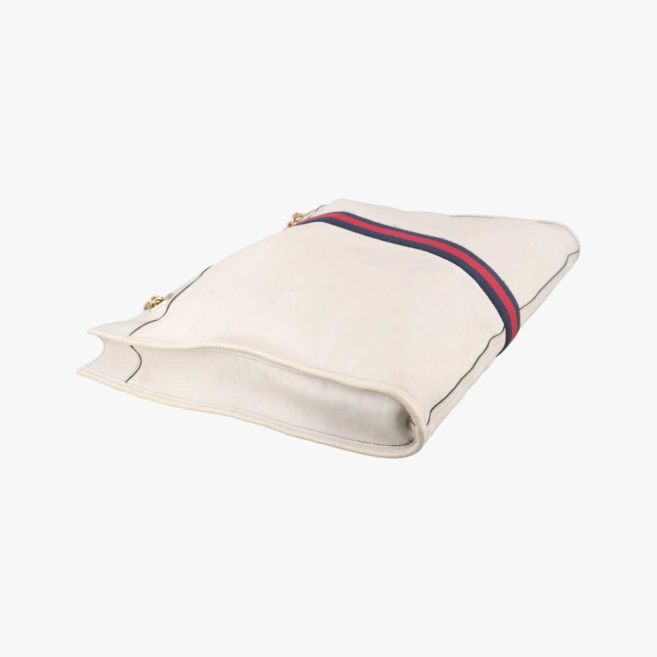 Pre-owned Gucci Rajah White×Black×Red Leather 537219 shoulderbag | stylenewstar