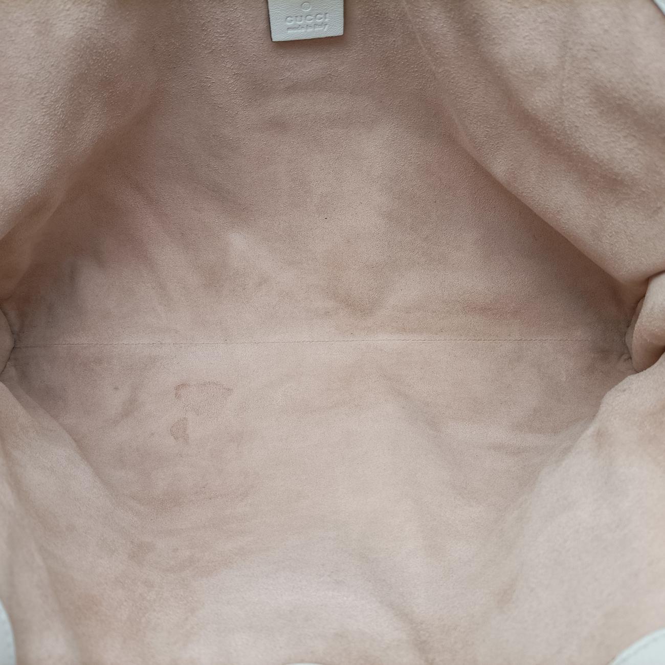 Pre-owned Gucci Rajah White×Black×Red Leather 537219 shoulderbag | stylenewstar