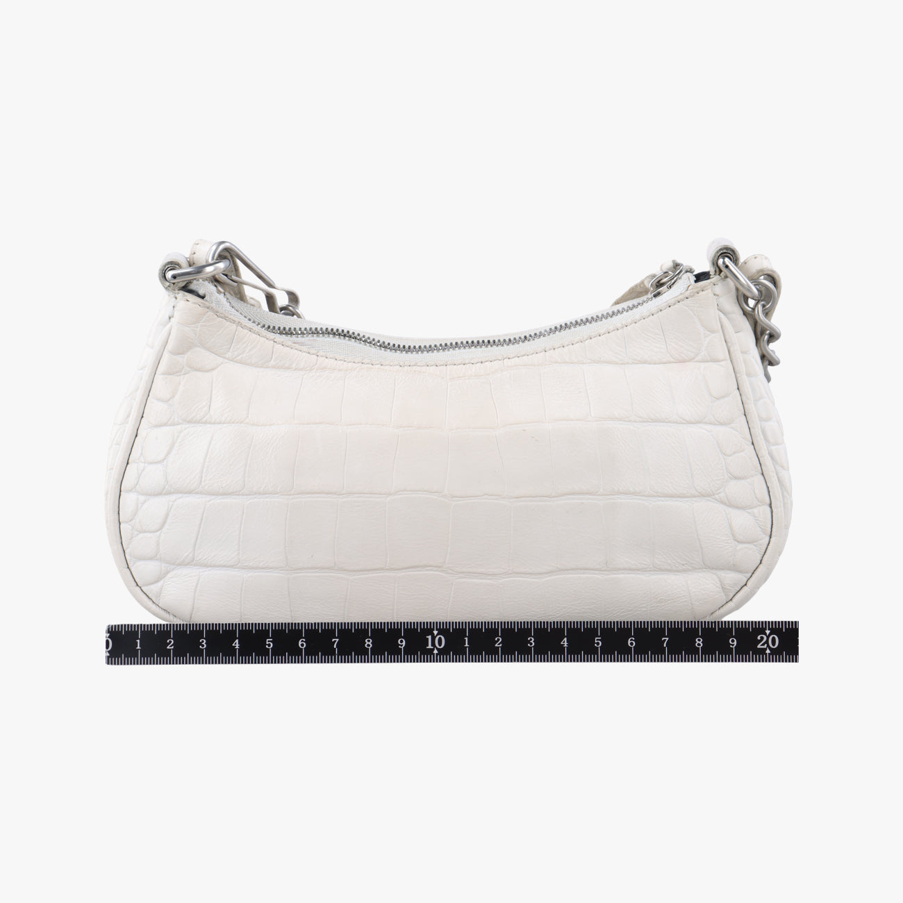 Pre-owned Balenciaga Le Cagole mini White lambskin  shoulderbag | stylenewstar