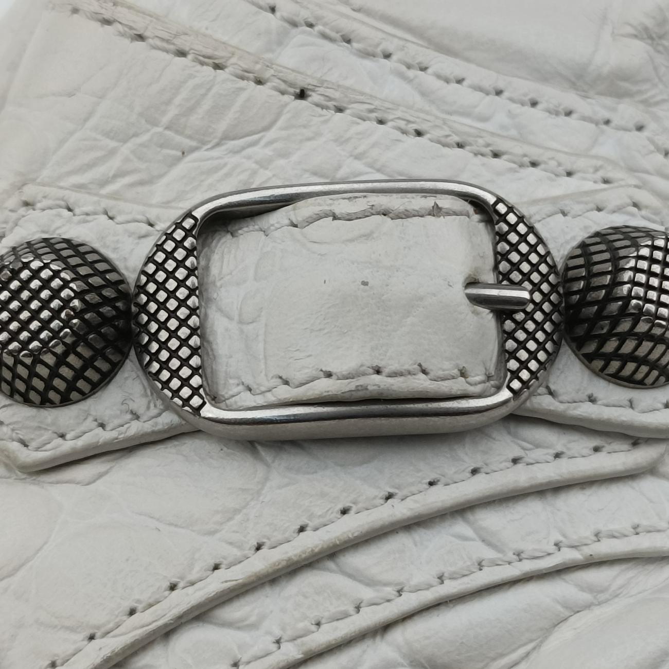 Pre-owned Balenciaga Le Cagole mini White lambskin  shoulderbag | stylenewstar