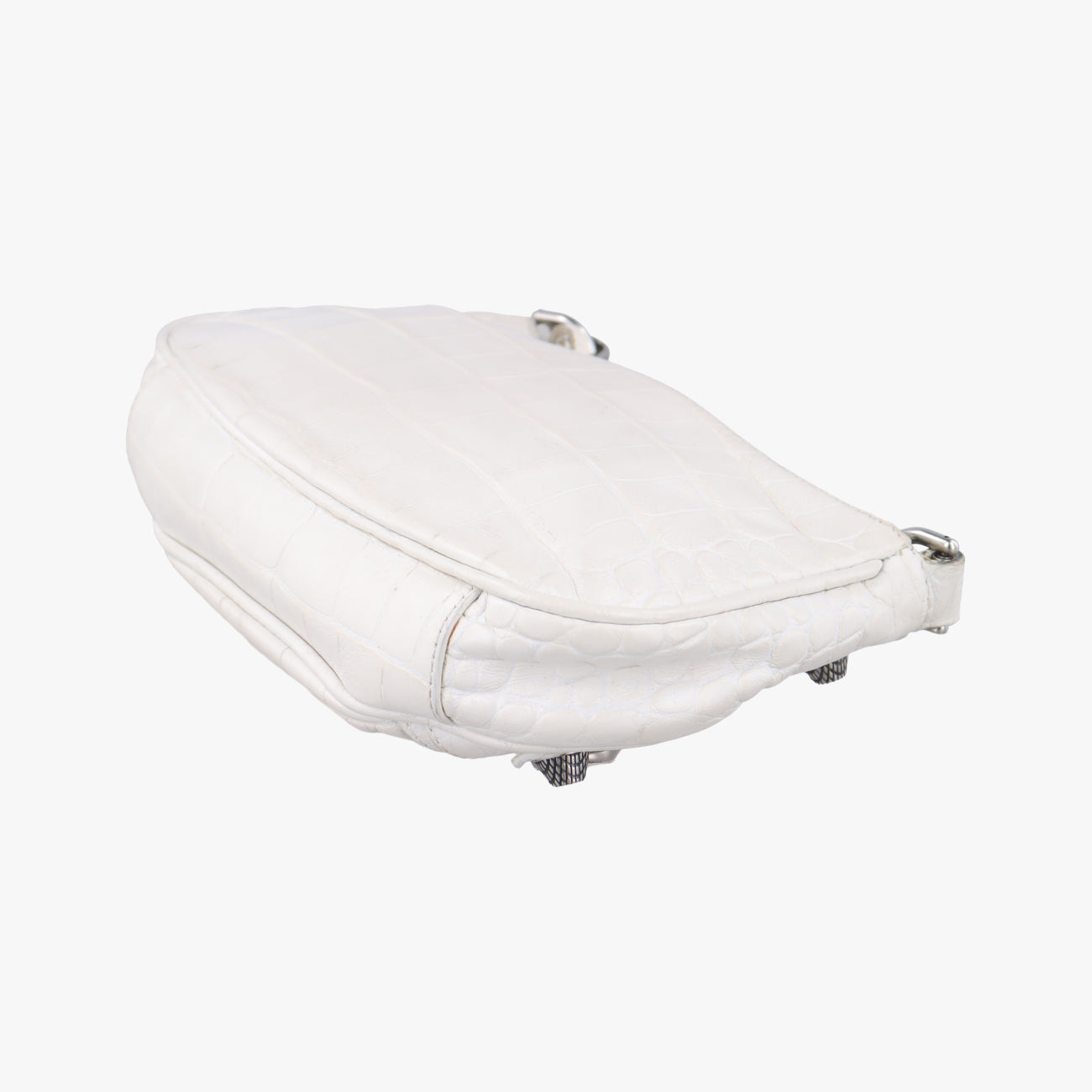 Pre-owned Balenciaga Le Cagole mini White lambskin  shoulderbag | stylenewstar