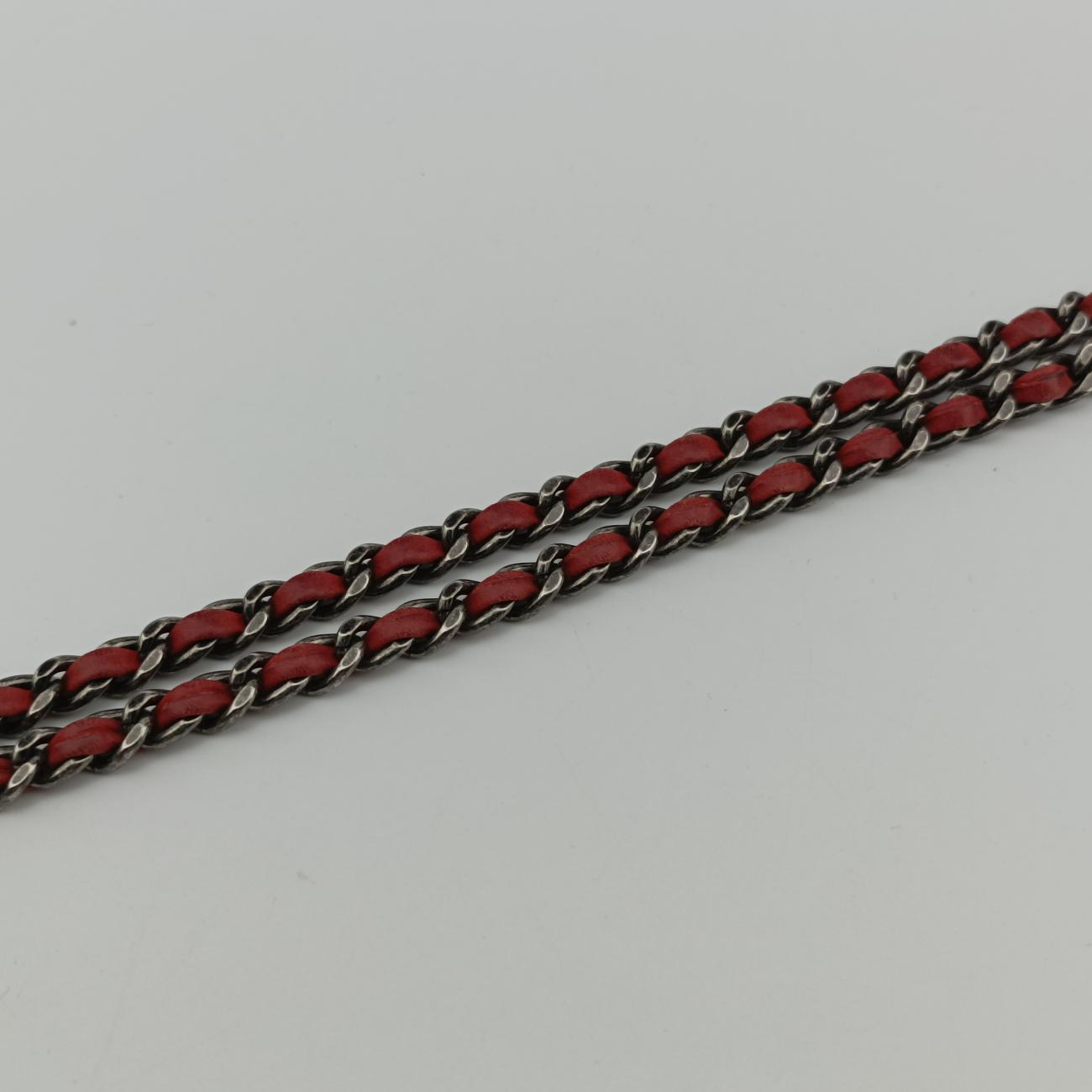 Pre-owned Chanel Matelasse Red Iridescent Calfskin A67732 shoulderbag | stylenewstar