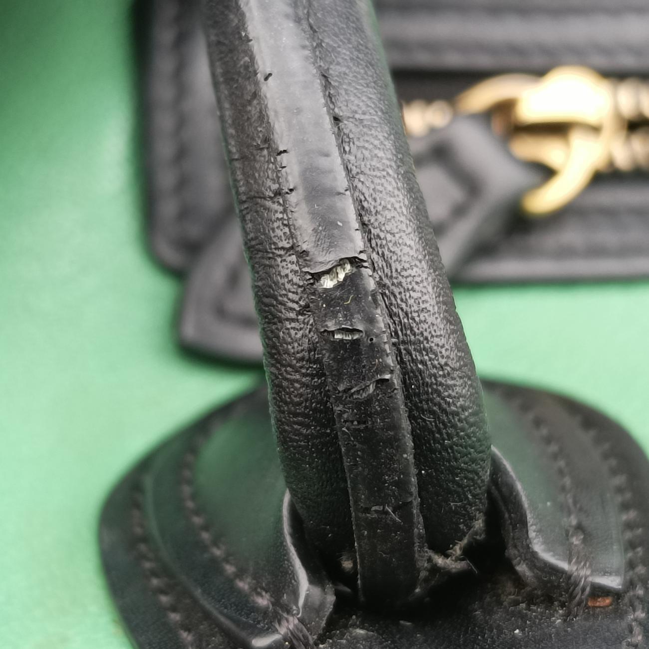 Pre-owned Celine luggage nano shopper Black x Blue x Green Leather  shoulderbag | stylenewstar