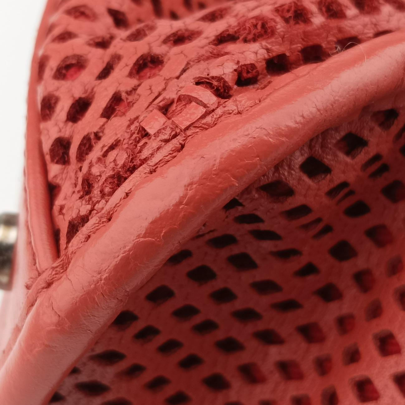 Vintage Chanel Up in the Air Perforated French Riviera Orange Leather A67654 shoulderbag | stylenewstar