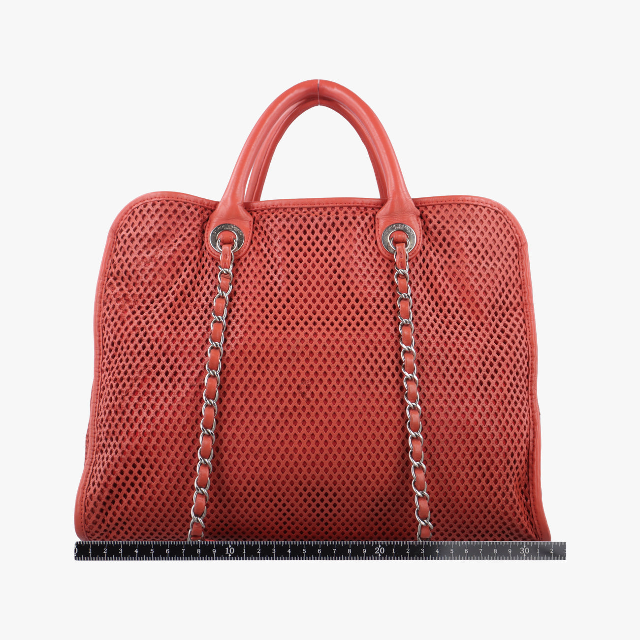Vintage Chanel Up in the Air Perforated French Riviera Orange Leather A67654 shoulderbag | stylenewstar