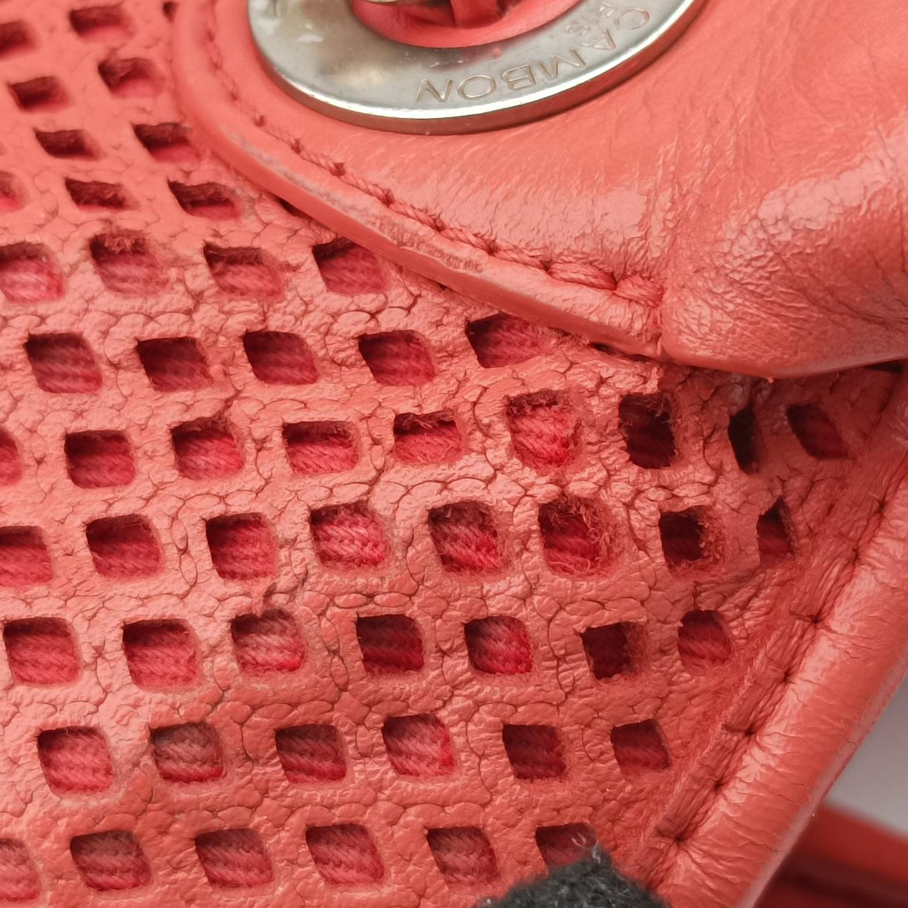 Vintage Chanel Up in the Air Perforated French Riviera Orange Leather A67654 shoulderbag | stylenewstar