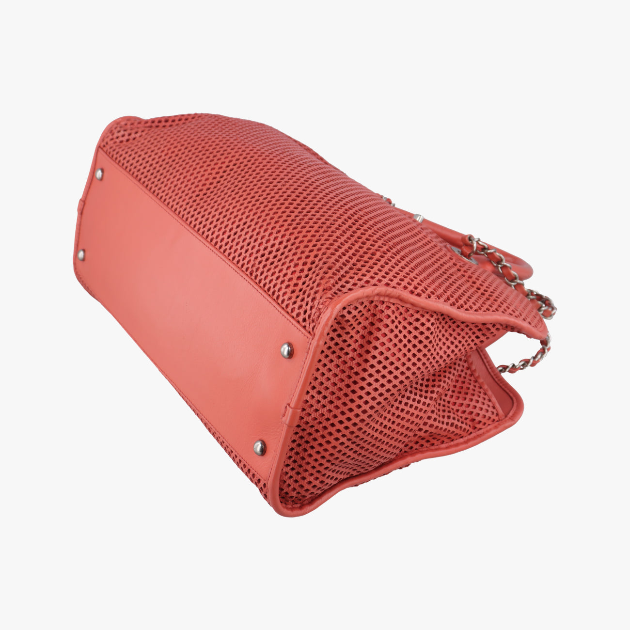 Vintage Chanel Up in the Air Perforated French Riviera Orange Leather A67654 shoulderbag | stylenewstar