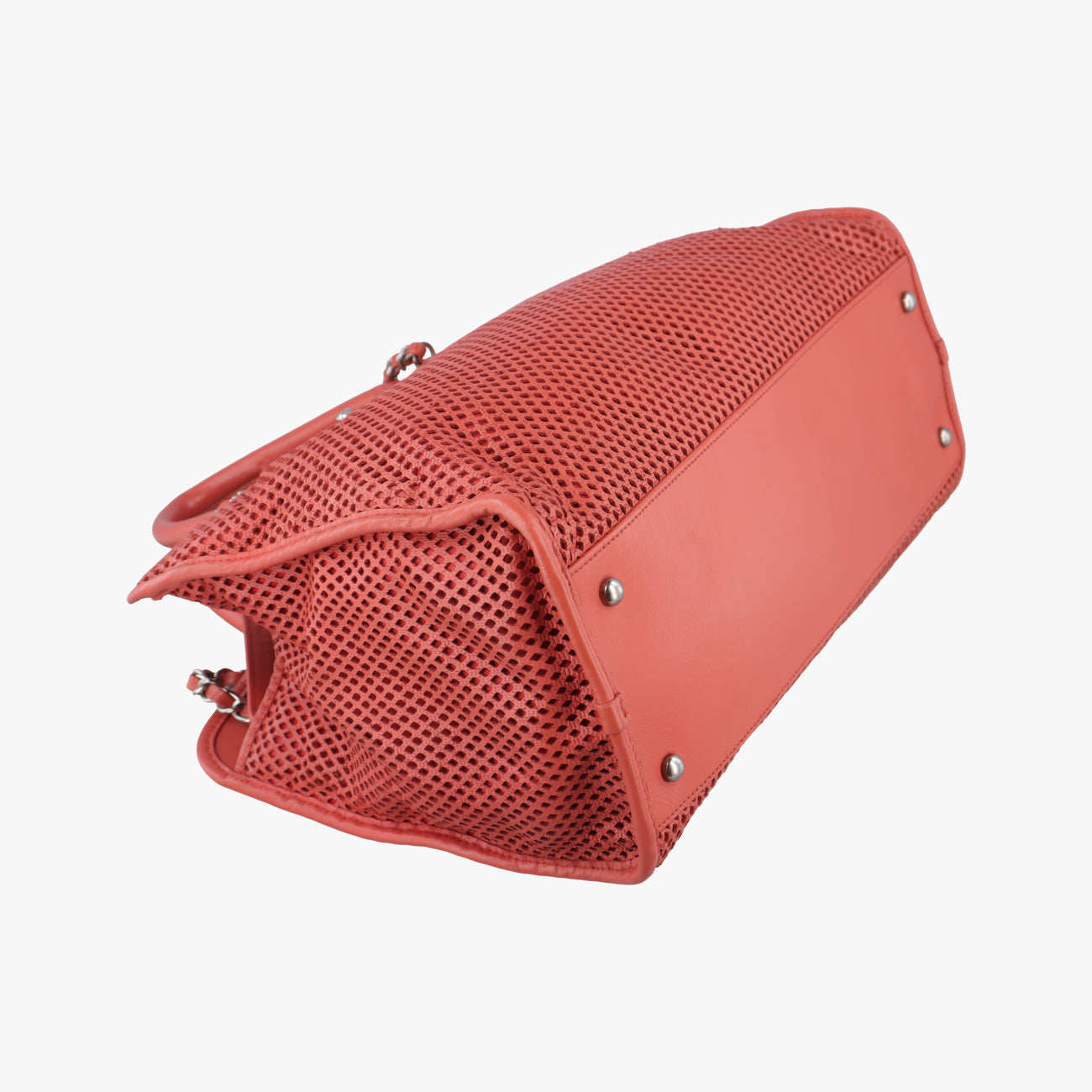 Vintage Chanel Up in the Air Perforated French Riviera Orange Leather A67654 shoulderbag | stylenewstar