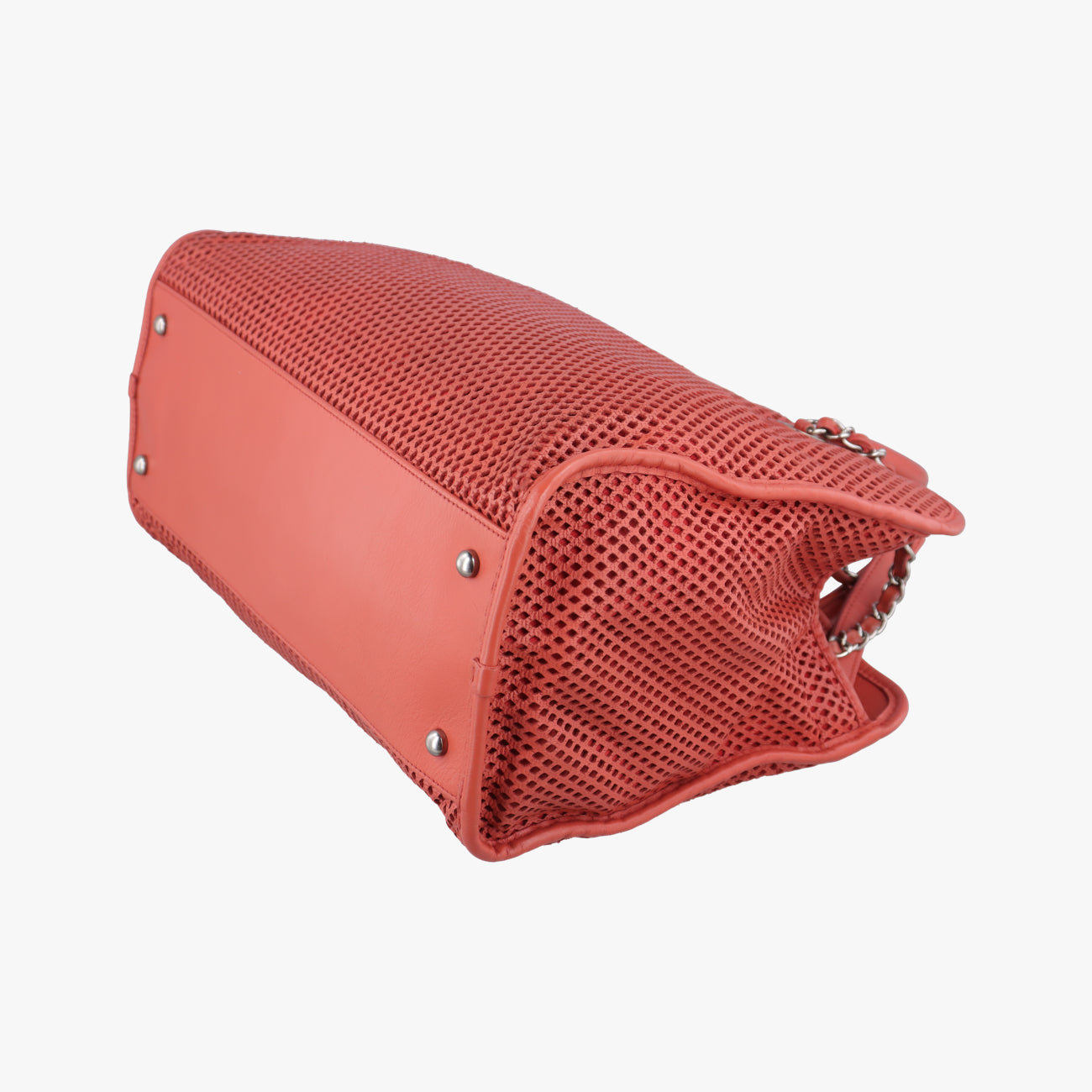 Vintage Chanel Up in the Air Perforated French Riviera Orange Leather A67654 shoulderbag | stylenewstar