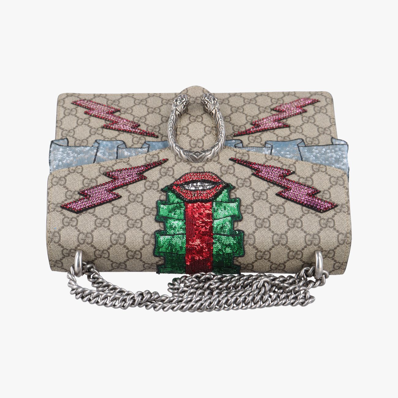 Pre-owned Gucci Dionysus beige×Multicolour PVC coated canvas 400235 shoulderbag | stylenewstar