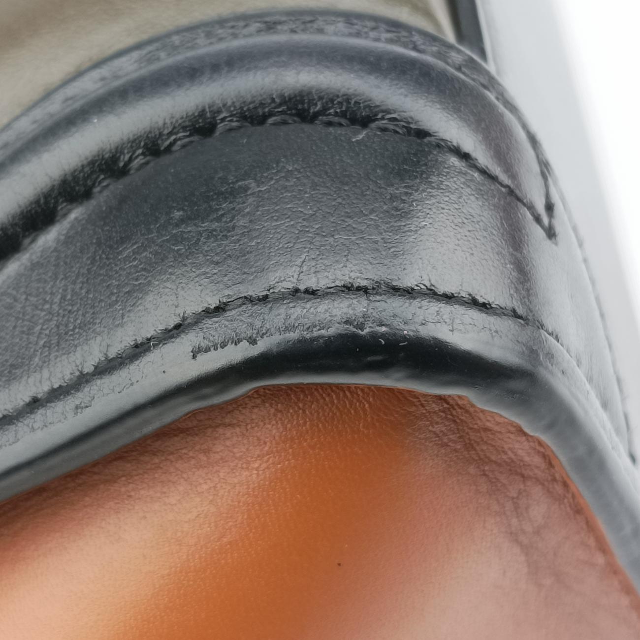 Pre-owned Celine luggage nano shopper Black×Brown×Green leather  shoulderbag | stylenewstar