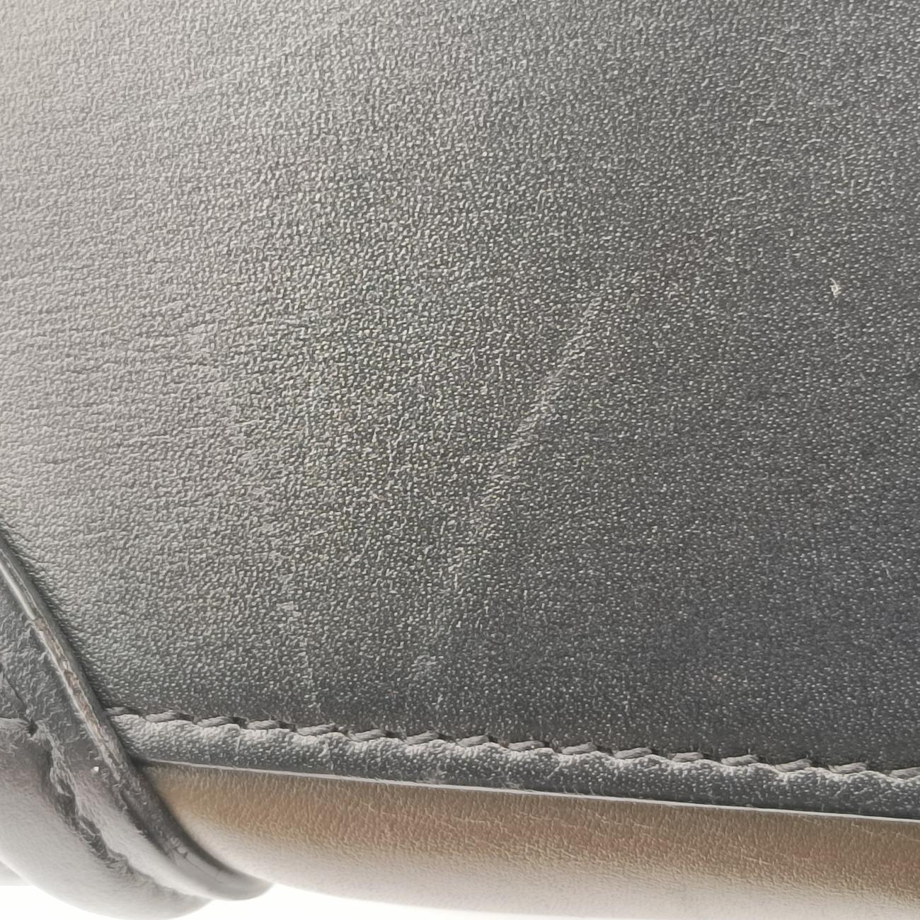 Pre-owned Celine luggage nano shopper Black×Brown×Green leather  shoulderbag | stylenewstar