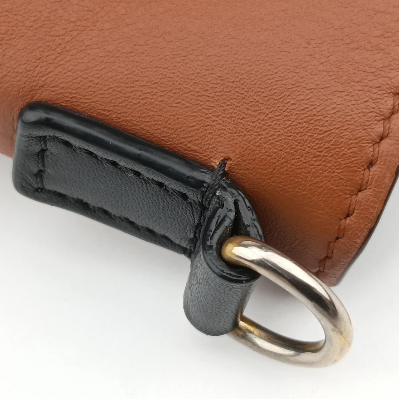 Pre-owned Celine luggage nano shopper Black×Brown×Green leather  shoulderbag | stylenewstar