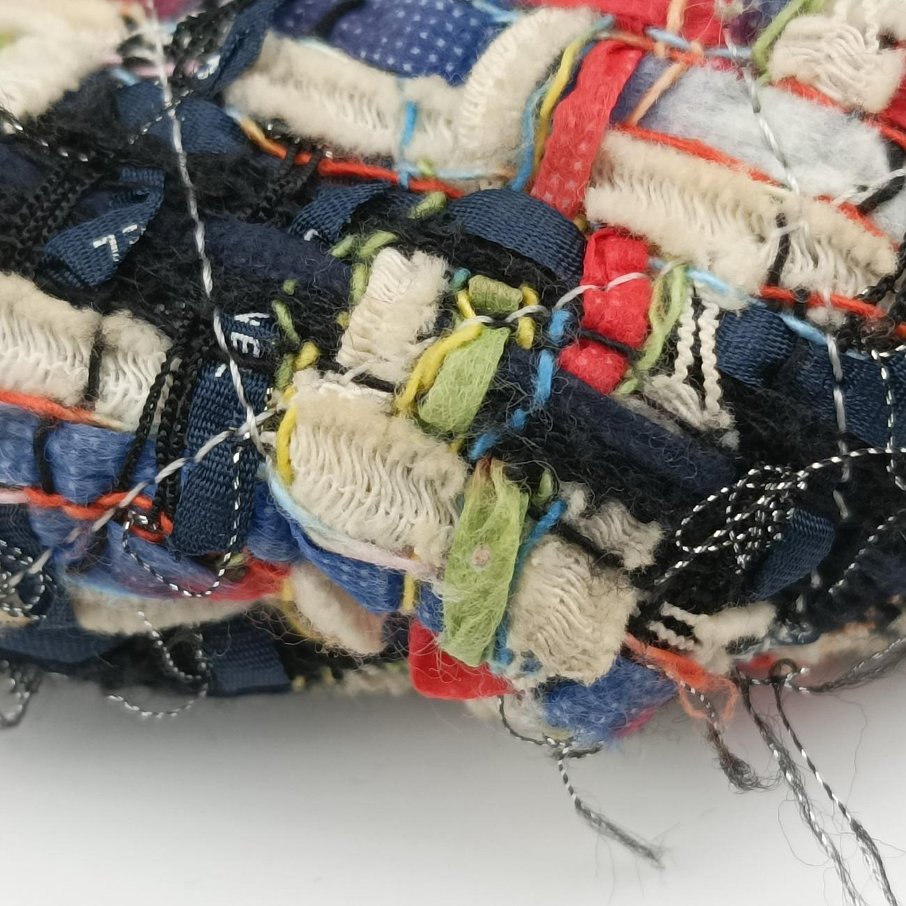 Pre-owned Chanel Waist White×Multicolour Tweed x Lambskin A93842 shoulderbag | stylenewstar