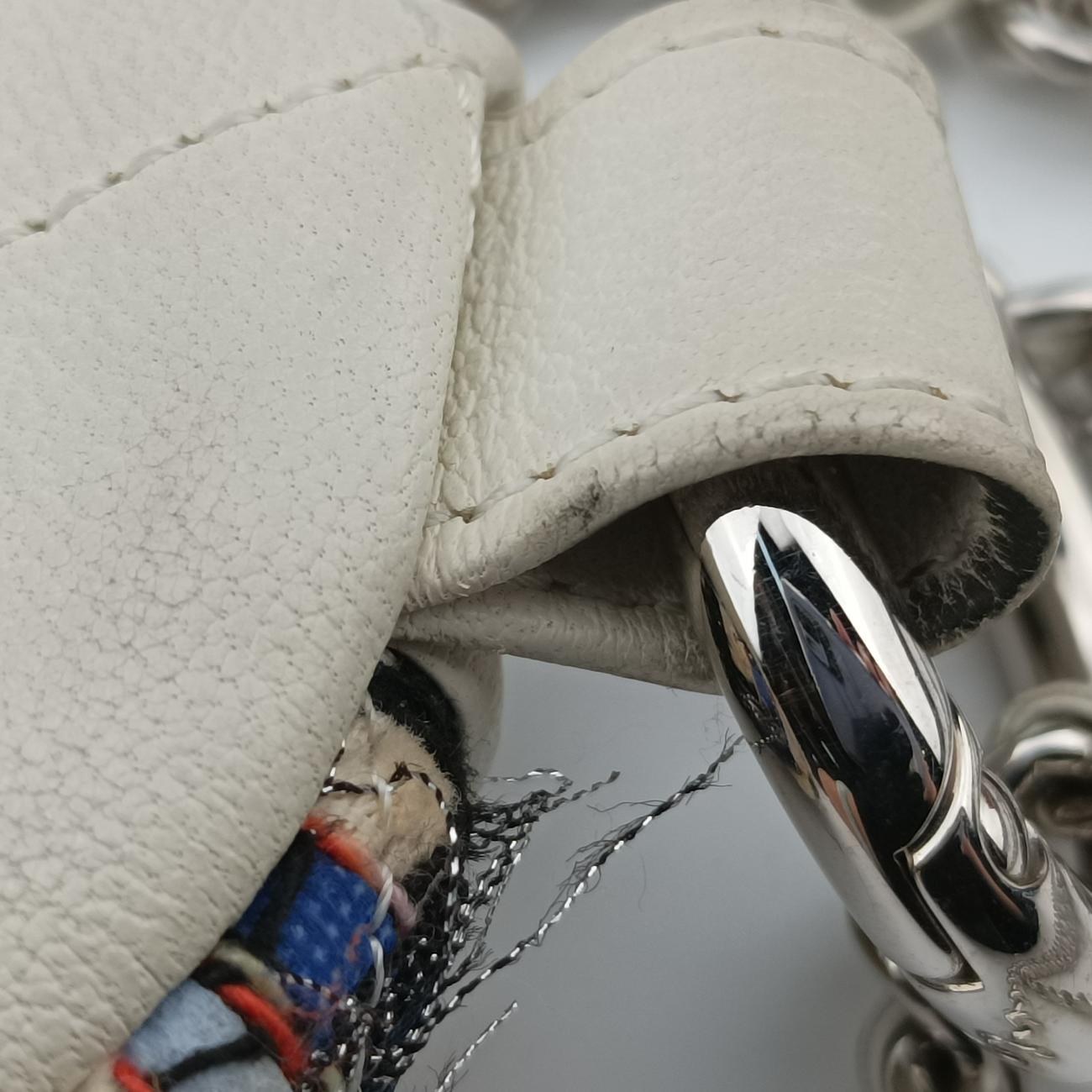 Pre-owned Chanel Waist White×Multicolour Tweed x Lambskin A93842 shoulderbag | stylenewstar