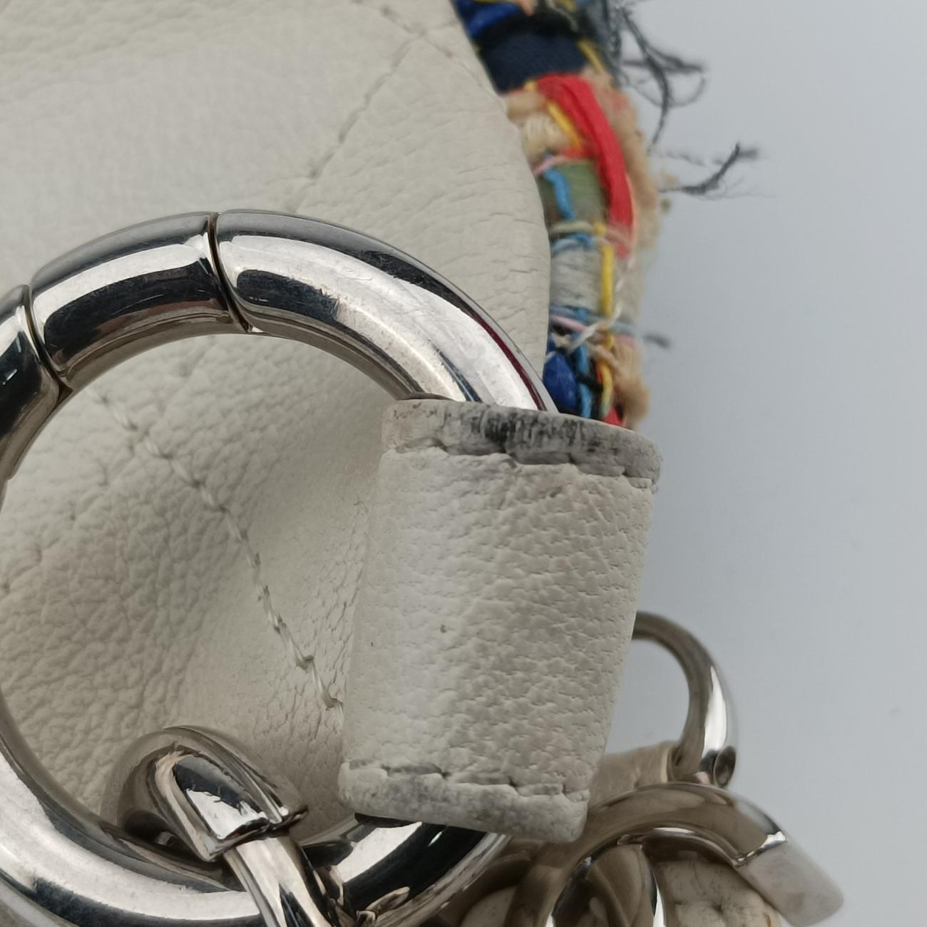 Pre-owned Chanel Waist White×Multicolour Tweed x Lambskin A93842 shoulderbag | stylenewstar