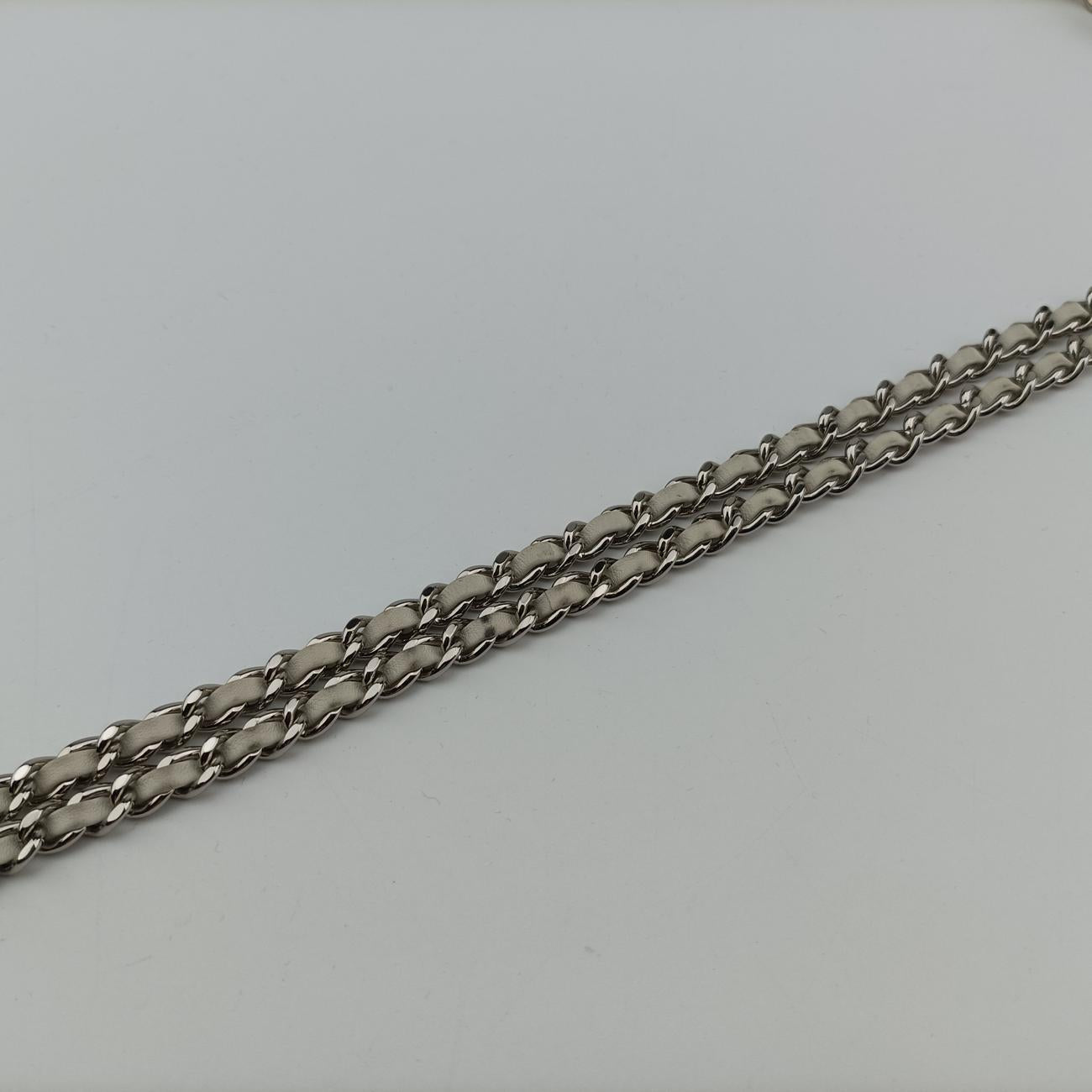 Pre-owned Chanel Waist White×Multicolour Tweed x Lambskin A93842 shoulderbag | stylenewstar