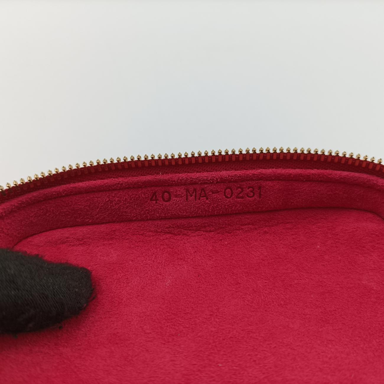 Vintage Christian Dior Lady Dior micro vanity Red lambskin  shoulderbag | stylenewstar