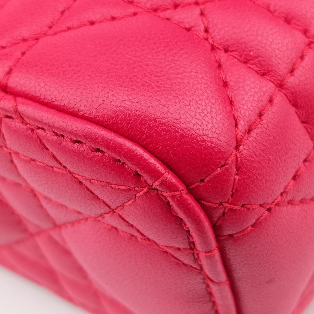 Vintage Christian Dior Lady Dior micro vanity Red lambskin  shoulderbag | stylenewstar