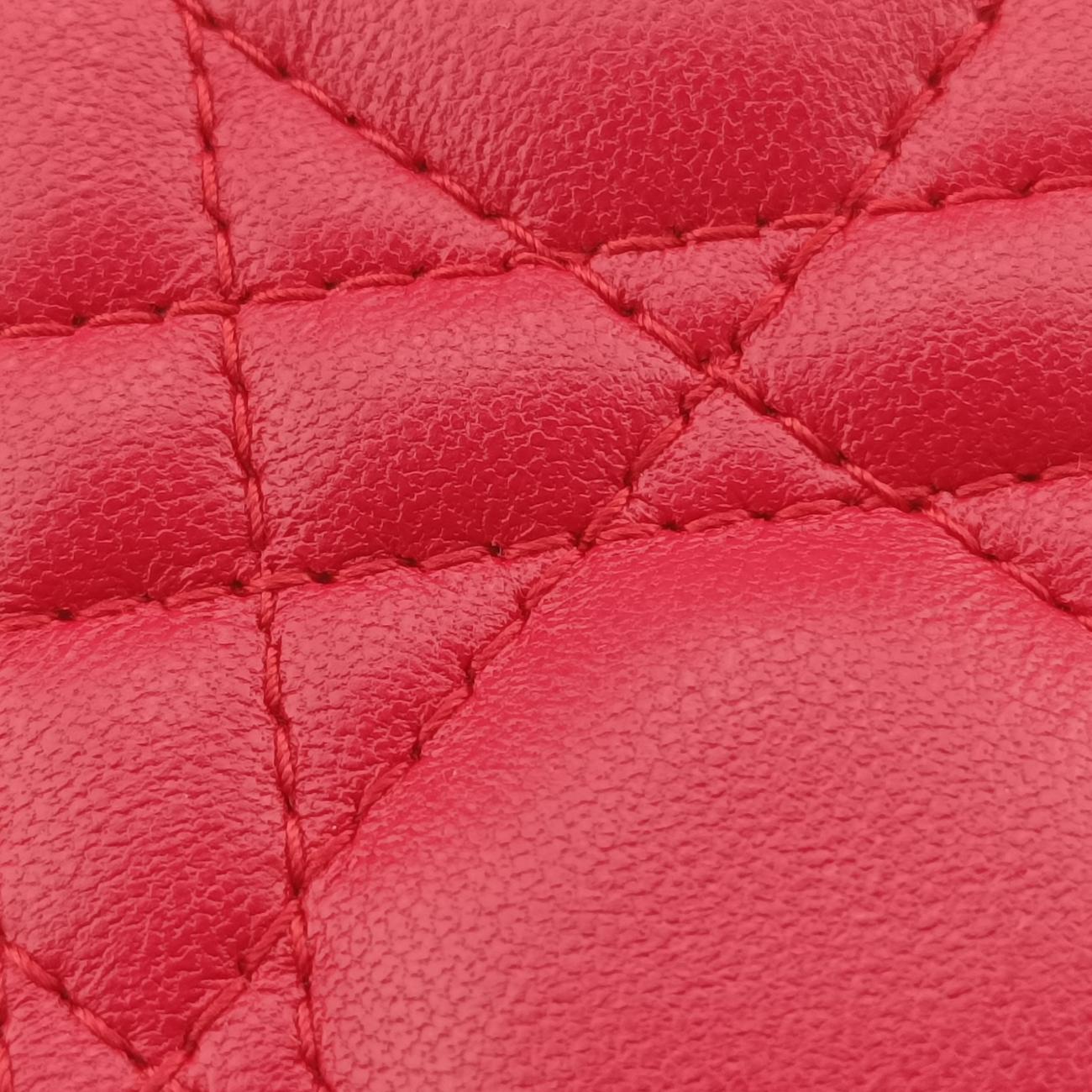 Vintage Christian Dior Lady Dior micro vanity Red lambskin  shoulderbag | stylenewstar