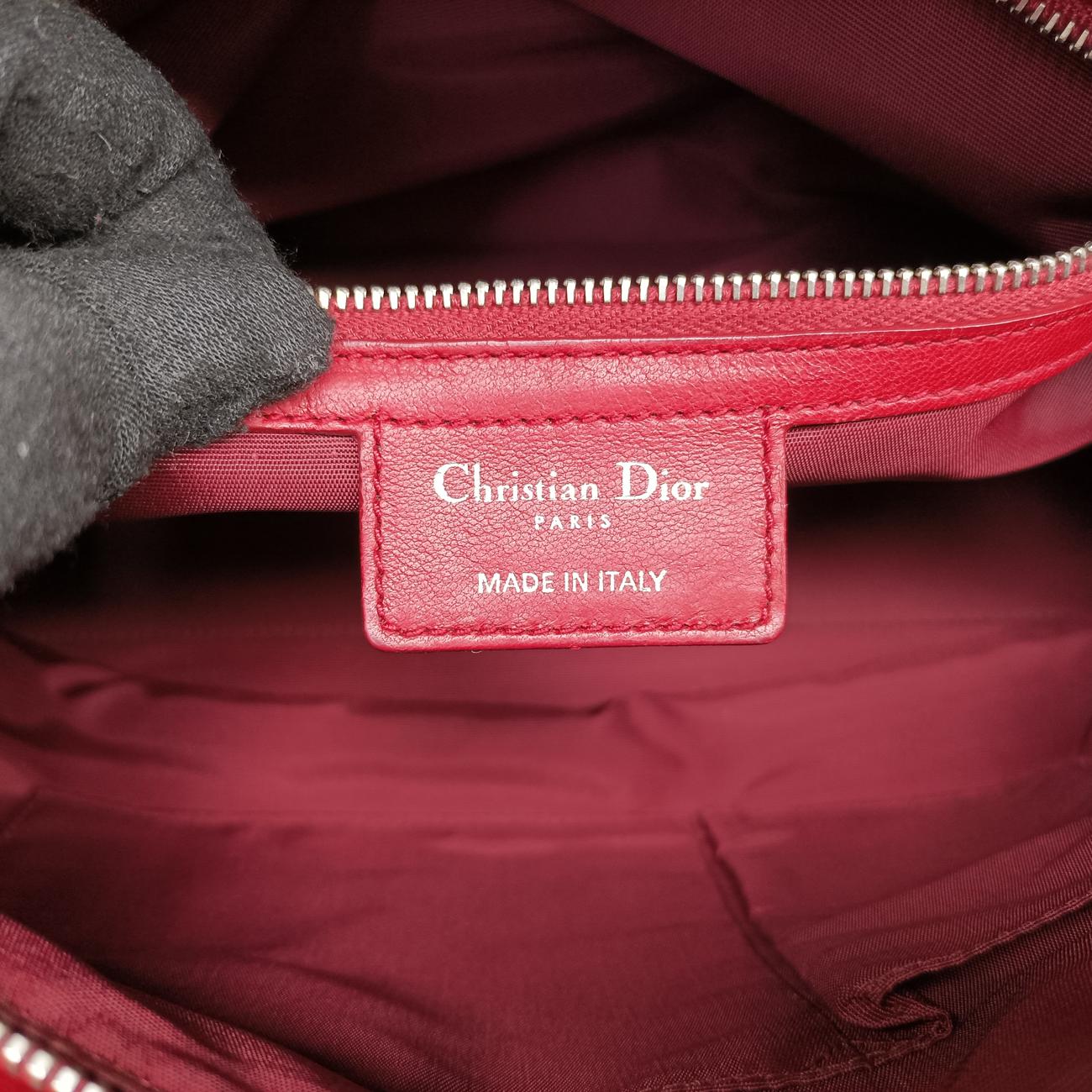 Pre-owned Christian Dior Granville Red lambskin  handbag | stylenewstar