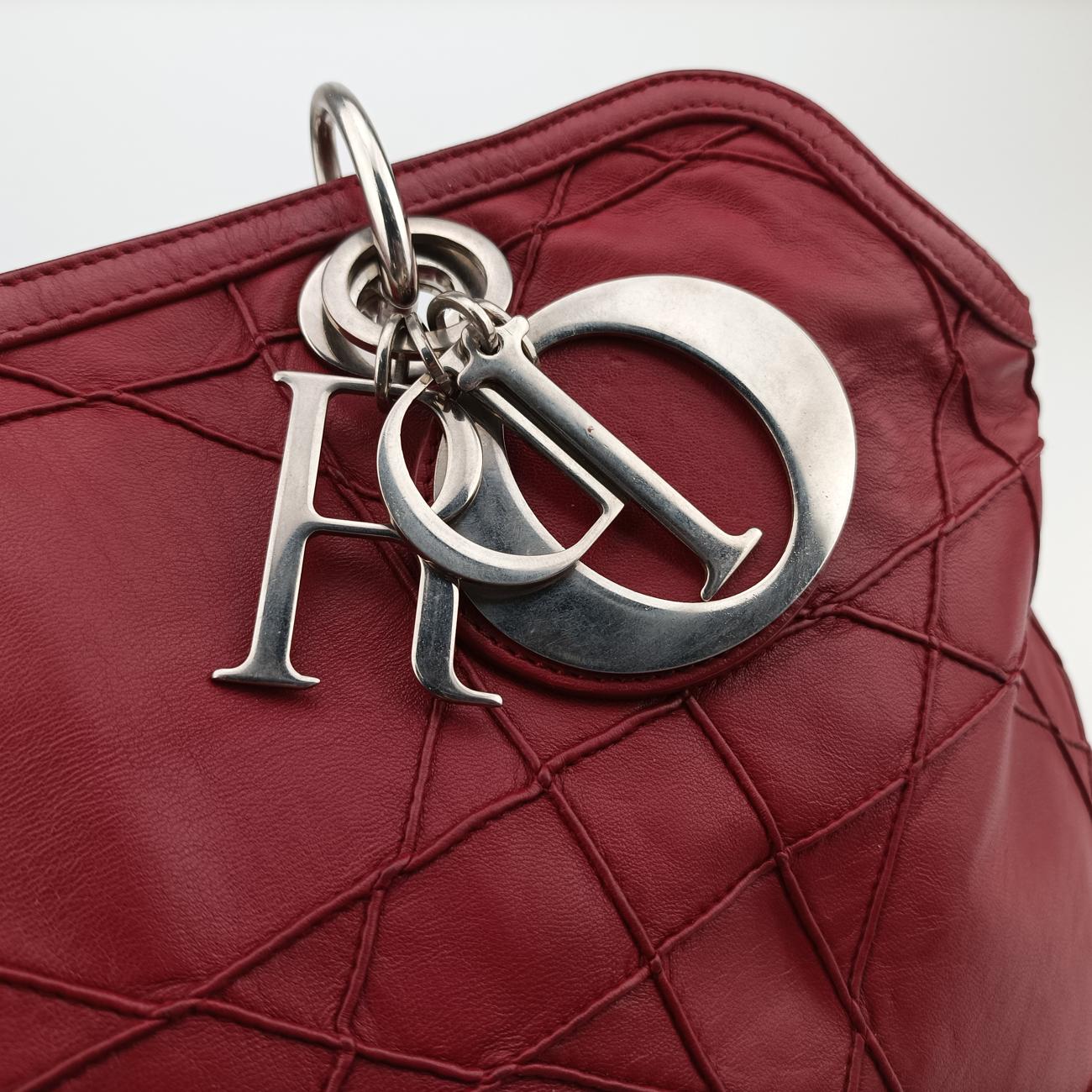 Pre-owned Christian Dior Granville Red lambskin  handbag | stylenewstar