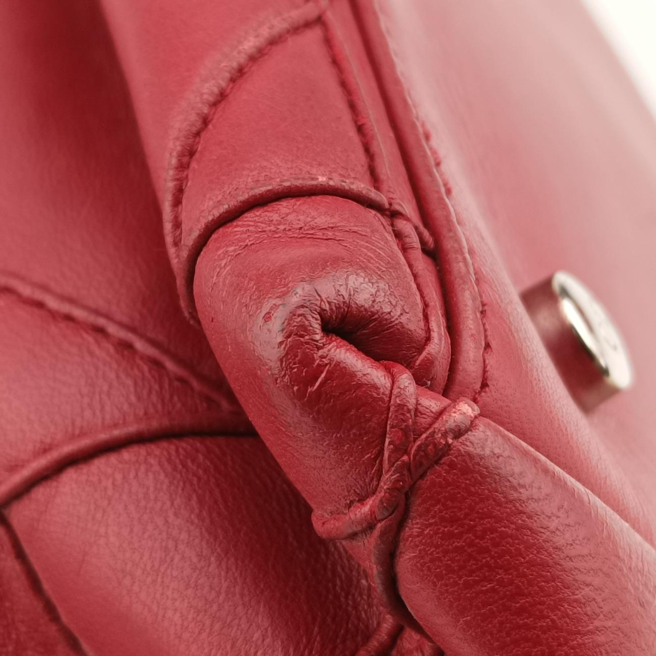 Pre-owned Christian Dior Granville Red lambskin  handbag | stylenewstar