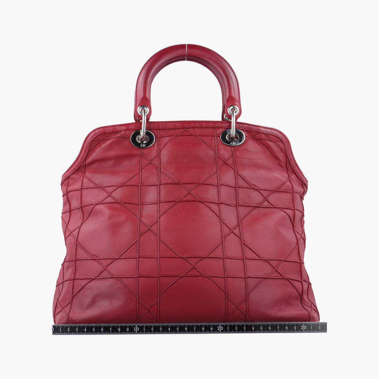 Pre-owned Christian Dior Granville Red lambskin  handbag | stylenewstar