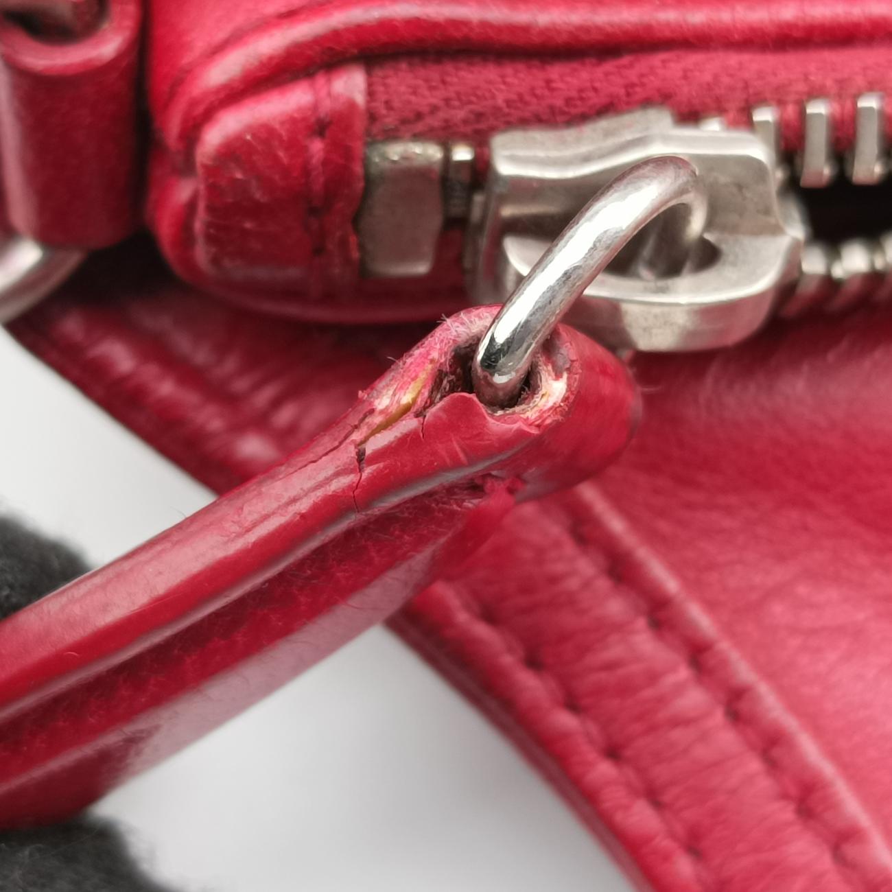 Pre-owned Christian Dior Granville Red lambskin  handbag | stylenewstar