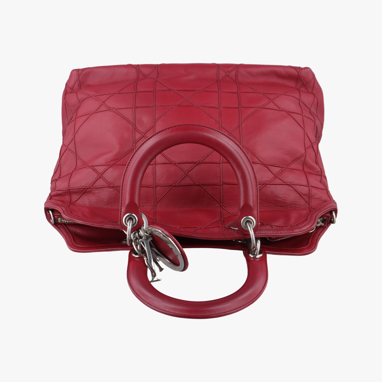 Pre-owned Christian Dior Granville Red lambskin  handbag | stylenewstar