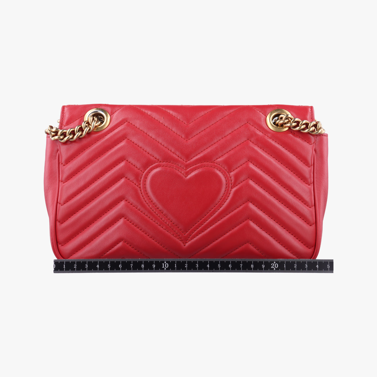 Pre-owned Gucci GG Marmont Red Leather 443497 shoulderbag | stylenewstar