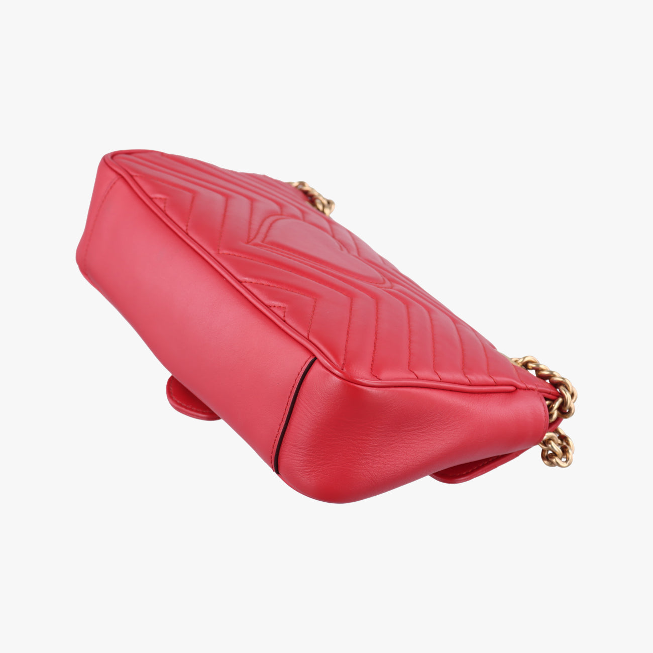 Pre-owned Gucci GG Marmont Red Leather 443497 shoulderbag | stylenewstar