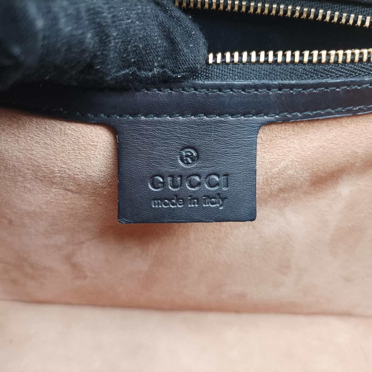 Vintage Gucci Sylvie Black×red×green Leather 421882 shoulderbag | stylenewstar